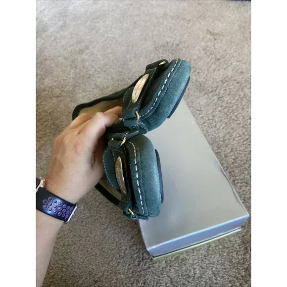 Michael Kors Suede‎ Moccasin Loafer Flats Sage Dark Green 6M - Picture 7 of 9